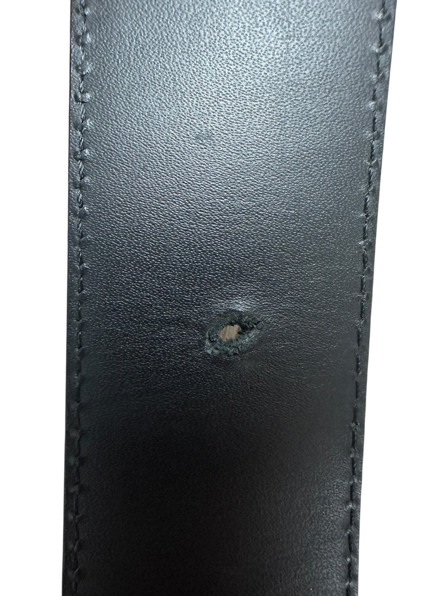 LOUIS VUITTON Damier Graphite Initiales Belt, Black with Black Hardware, LO2057
