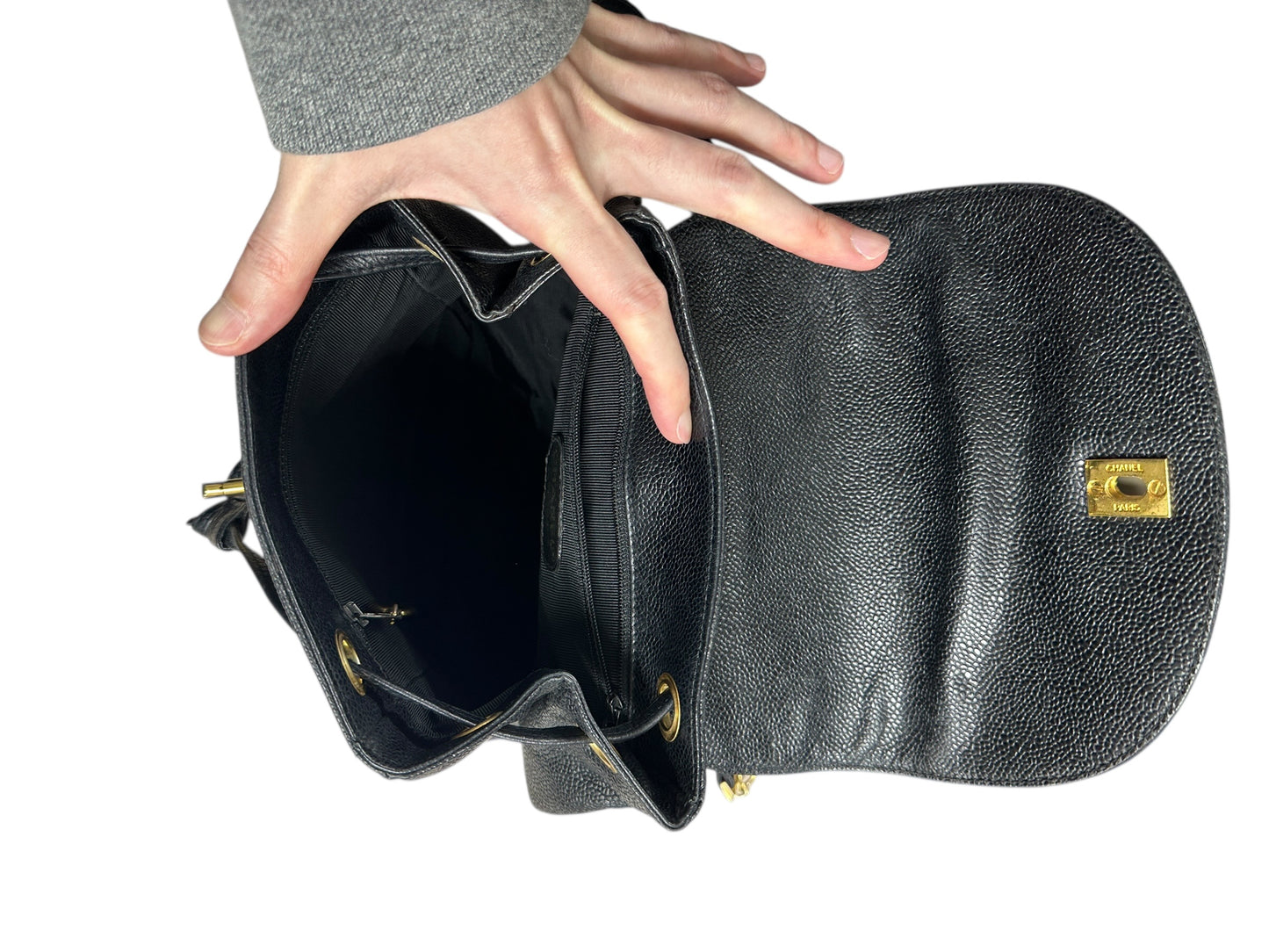 Chanel Boy Flap Bag Caviar Leather Black CH2098