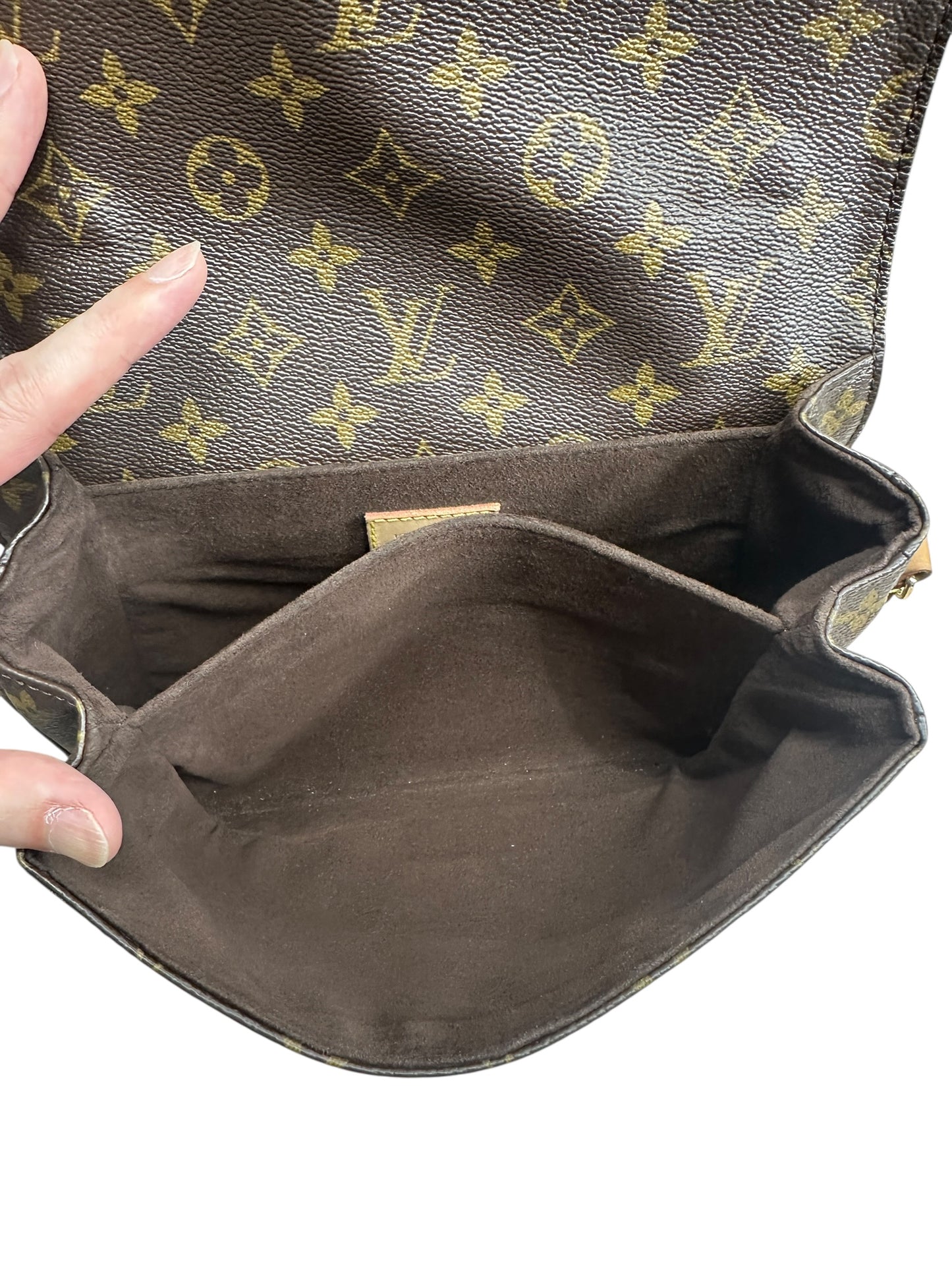 LOUIS VUITTON Monogram Pochette Metis Crossbody Bag Brown Gold Hardware LO2237