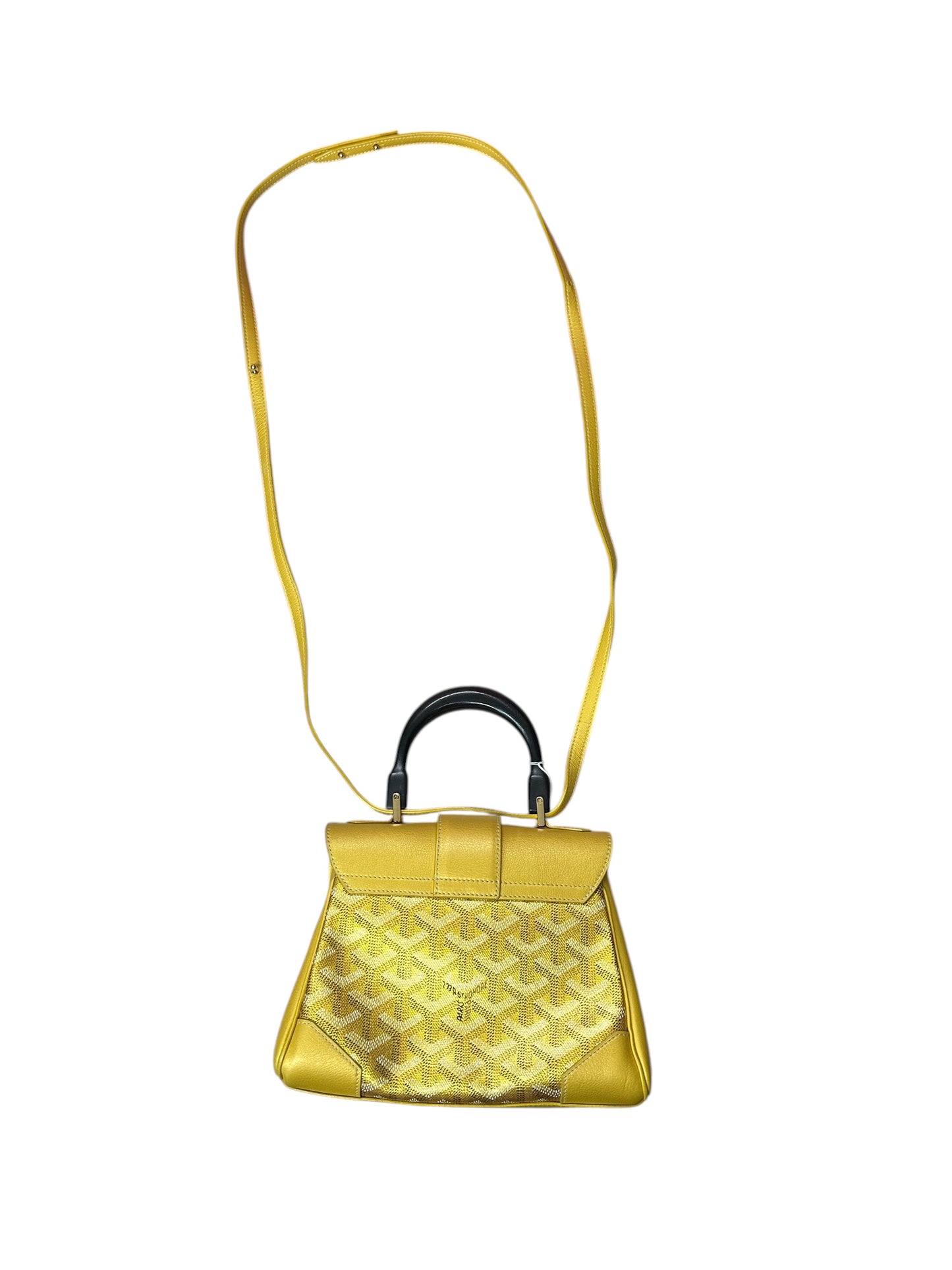 GOYARD Goyardine Saigon Souple PM Handbag Yellow Gold Hardware GO24
