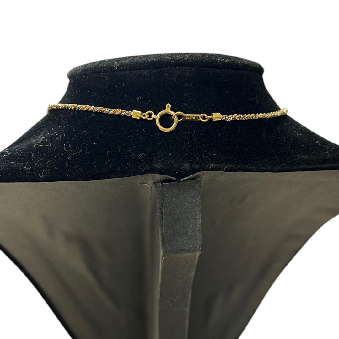 ACCESSORY UNBRANDED K18/PT850 Combi Gold, Silver Gold-tone Clasp je27