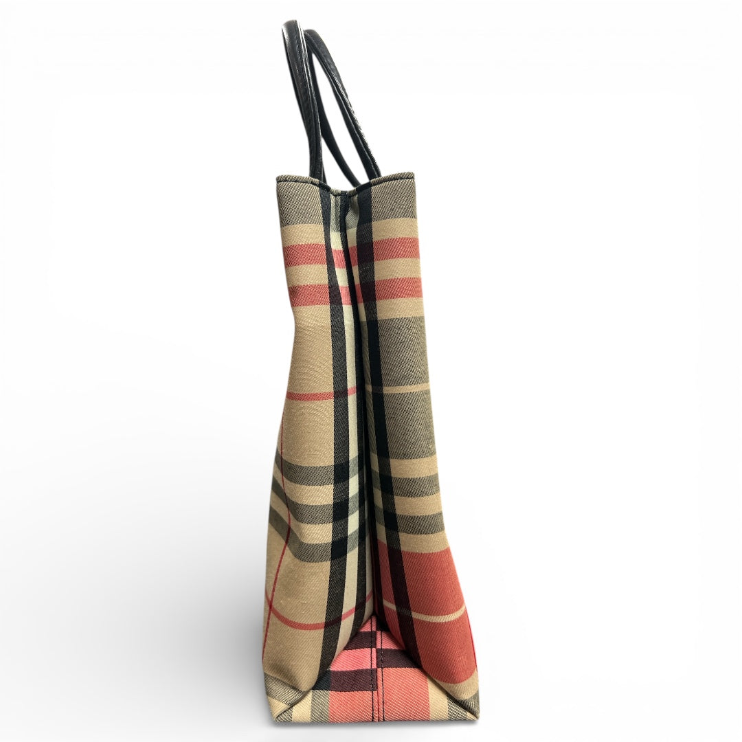 Burberry Check Pattern Handbag! BU942