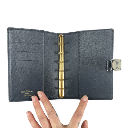 Louis Vuitton Monogram Mini Canvas Agenda PM 6-Ring Planner Cover Navy - LO2183