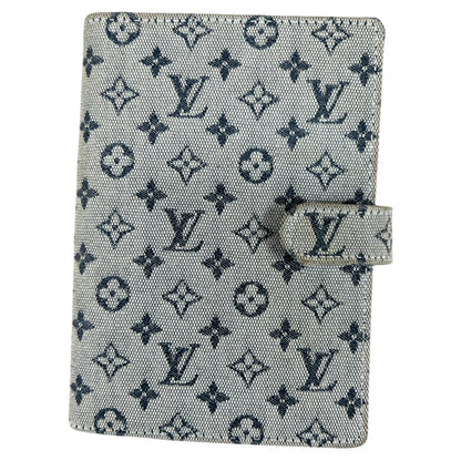 Louis Vuitton Monogram Mini Canvas Agenda PM 6-Ring Planner Cover Navy - LO2183