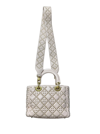 Christian Dior Lady Dior Studded Leather Handbag Pale Pink CH1997