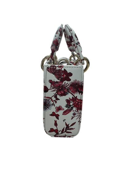 Christian Dior Lady D-Joy Leather Handbag Floral Butterfly Print Ch2004