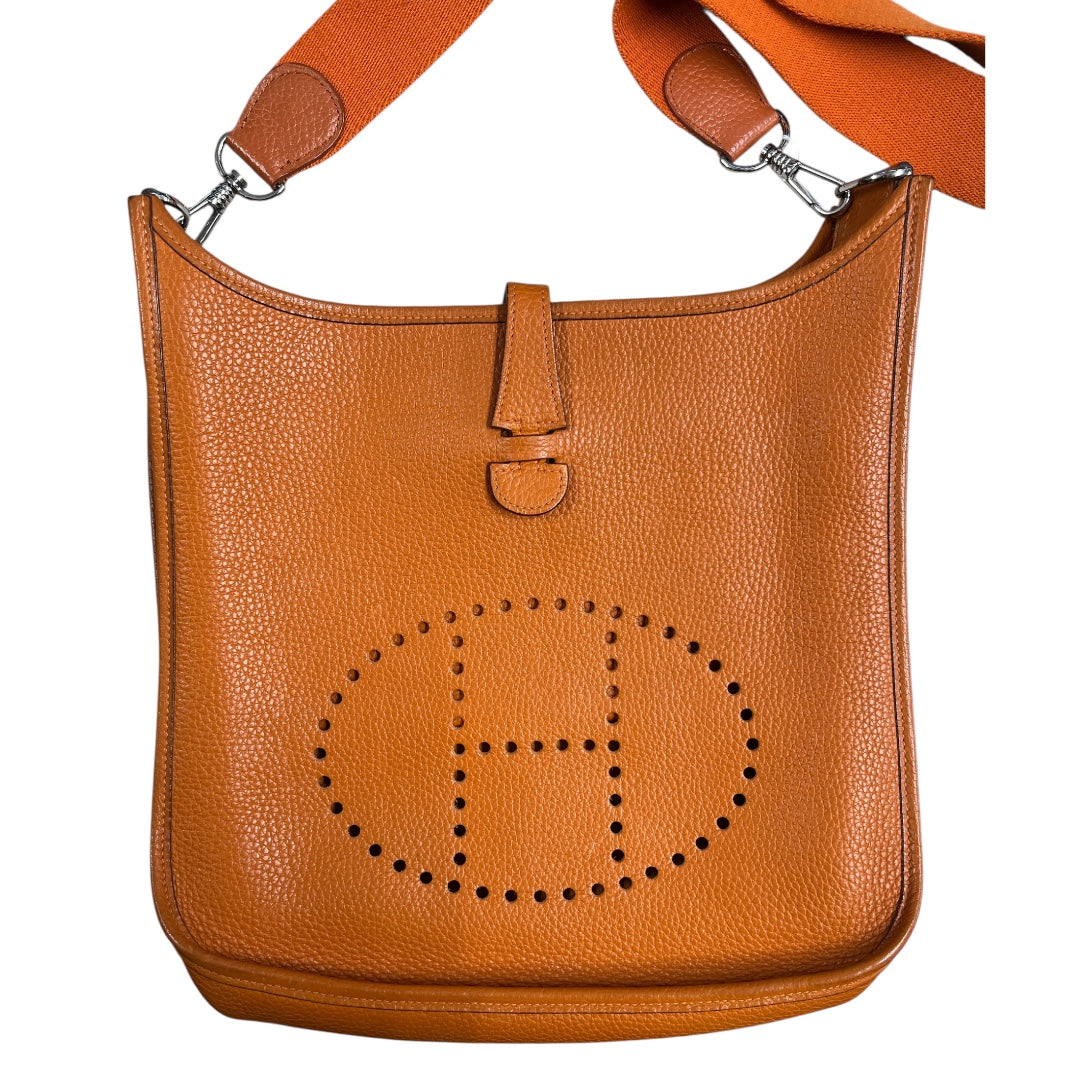 Hermès Evelyne I Leather Shoulder Bag Orange HE356