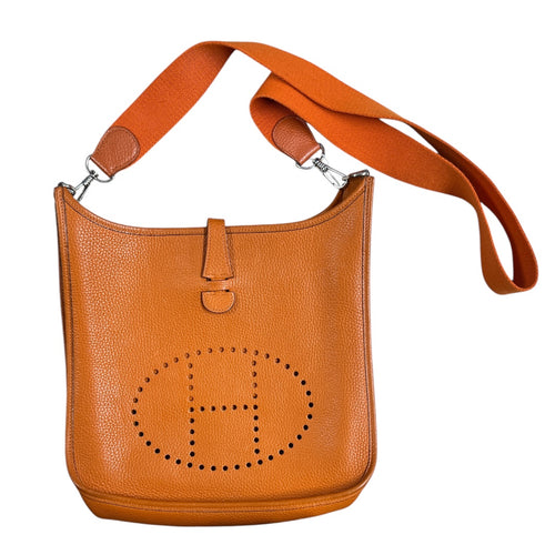 Hermès Evelyne I Leather Shoulder Bag Orange HE356