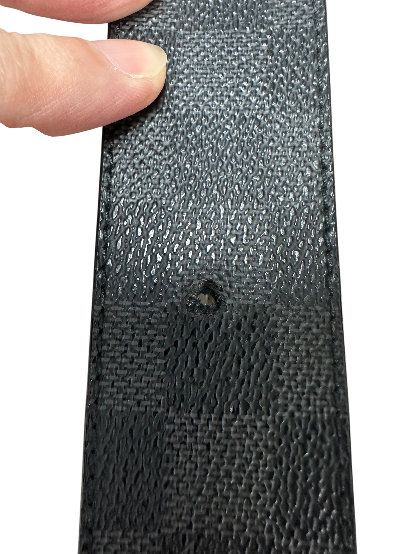 LOUIS VUITTON Damier Graphite Initiales Belt, Black with Black Hardware, LO2057