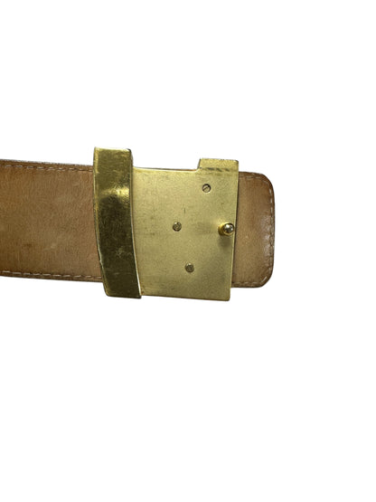 LOUIS VUITTON Damier Azur Initiales Belt Azur Gold Hardware LO2073