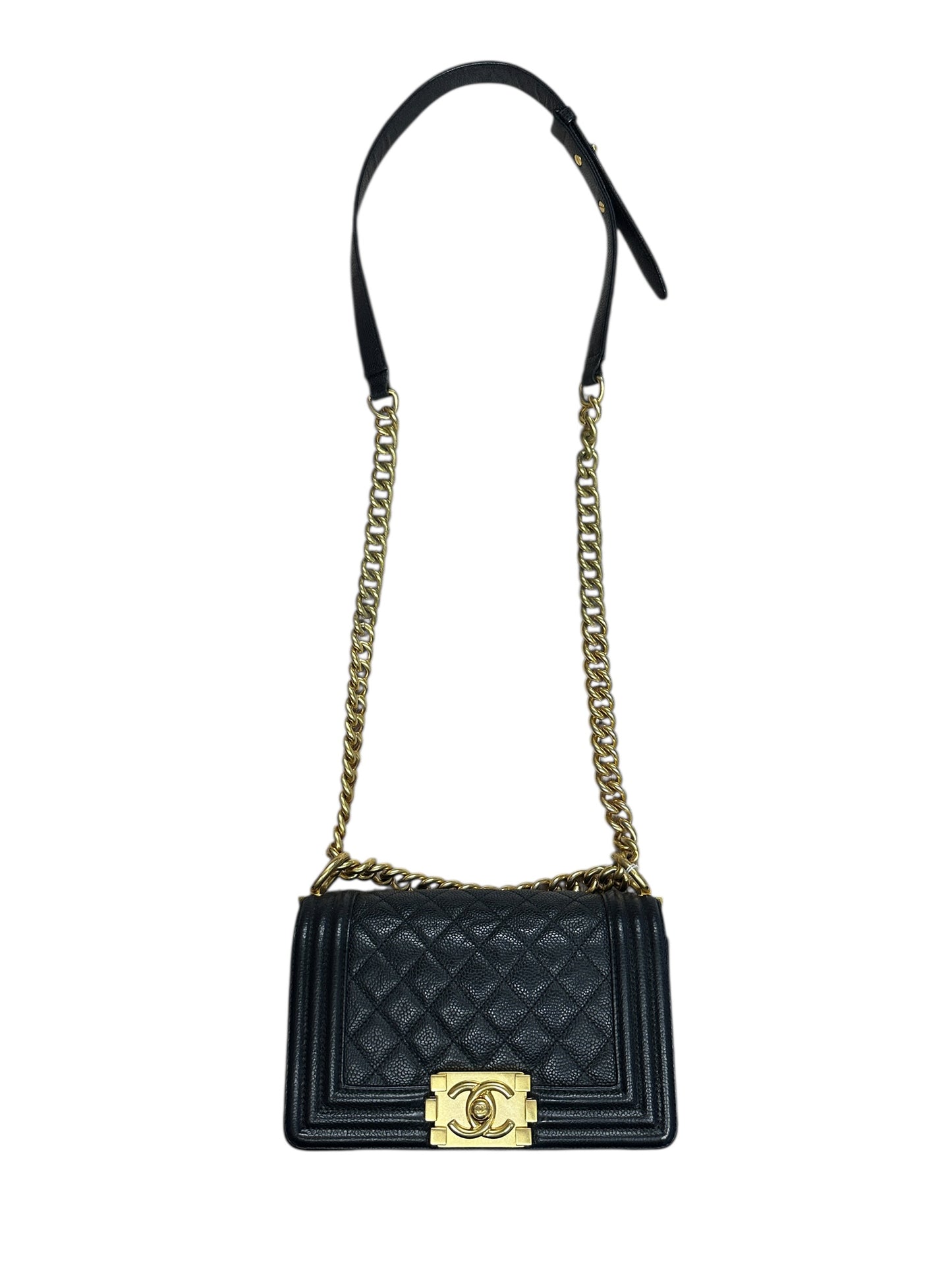 Chanel Boy Flap Bag Caviar Leather Black CH2096