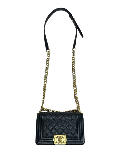 Chanel Boy Flap Bag Caviar Leather Black CH2096
