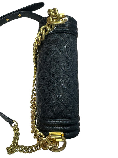 Chanel Boy Flap Bag Caviar Leather Black CH2096