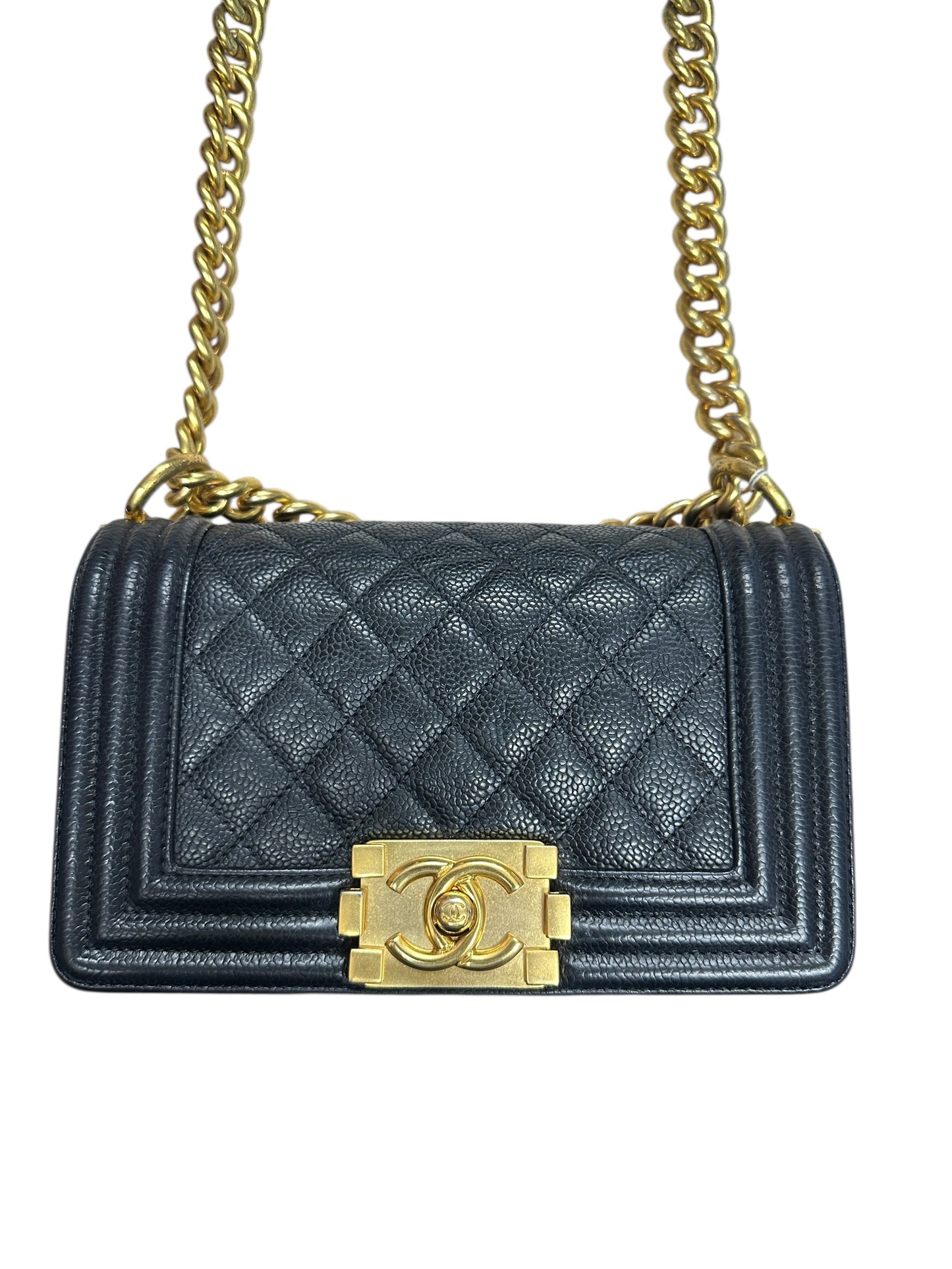 Chanel Boy Flap Bag Caviar Leather Black CH2096