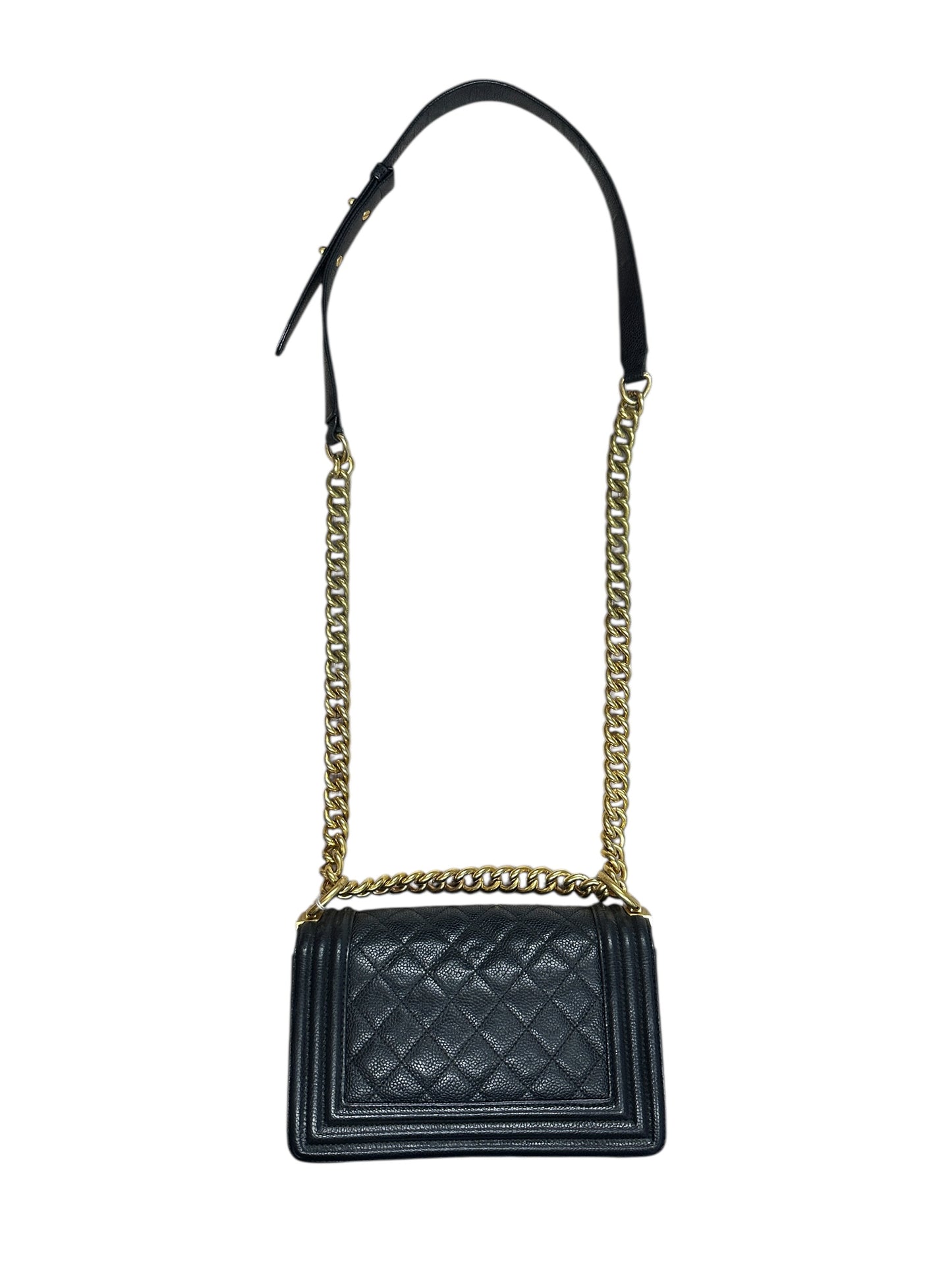 Chanel Boy Flap Bag Caviar Leather Black CH2096