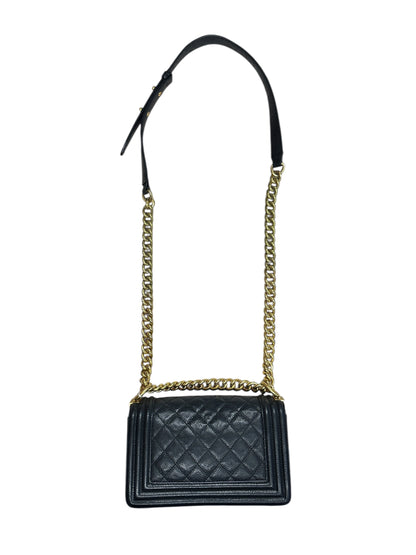 Chanel Boy Flap Bag Caviar Leather Black CH2096