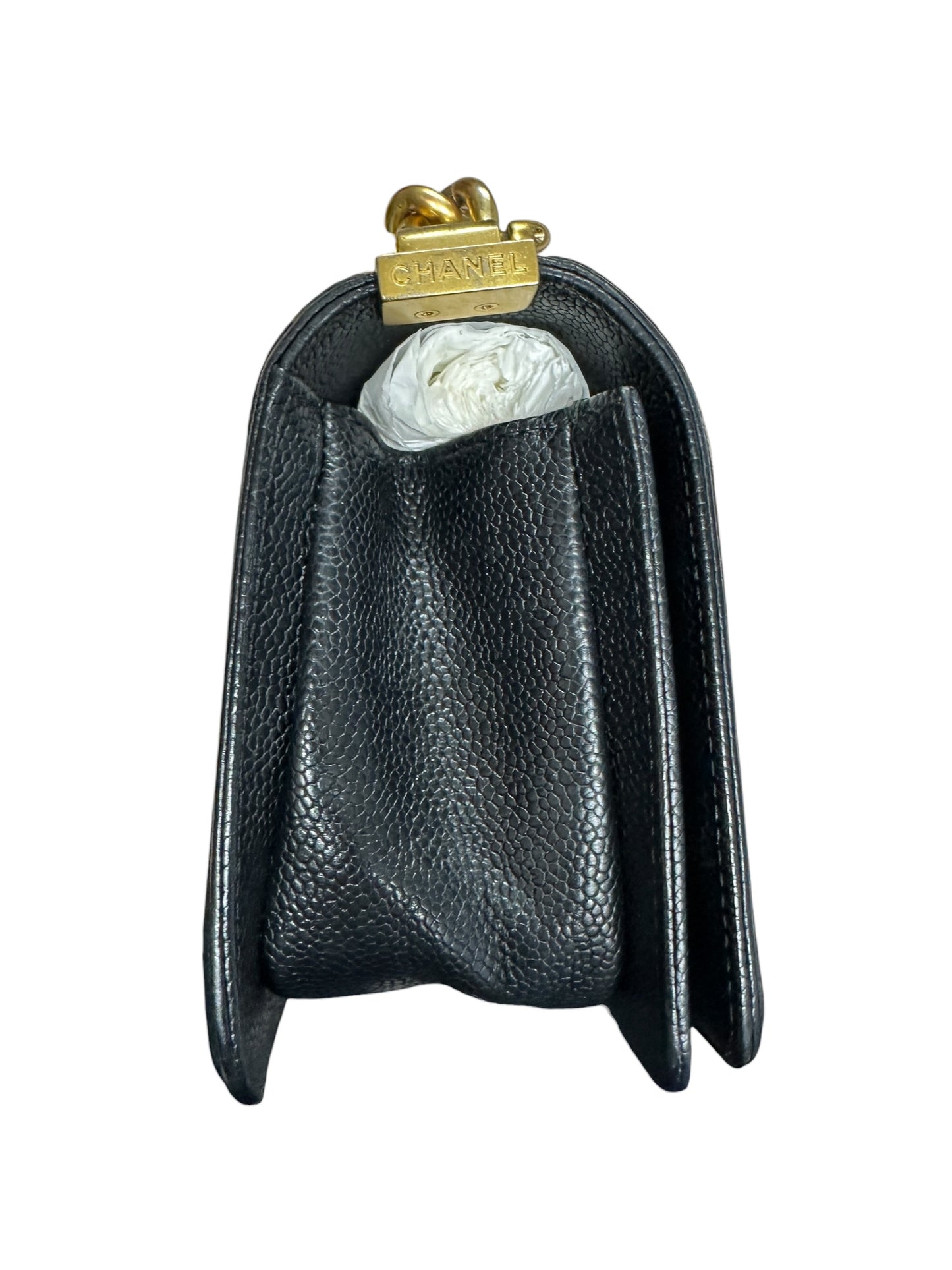 Chanel Boy Flap Bag Caviar Leather Black CH2096