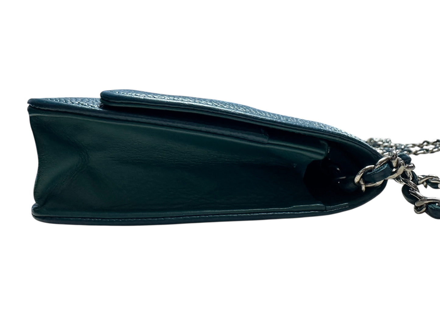 Chanel Timeless CC Caviar Leather Wallet on Chain WOC Teal CH2099