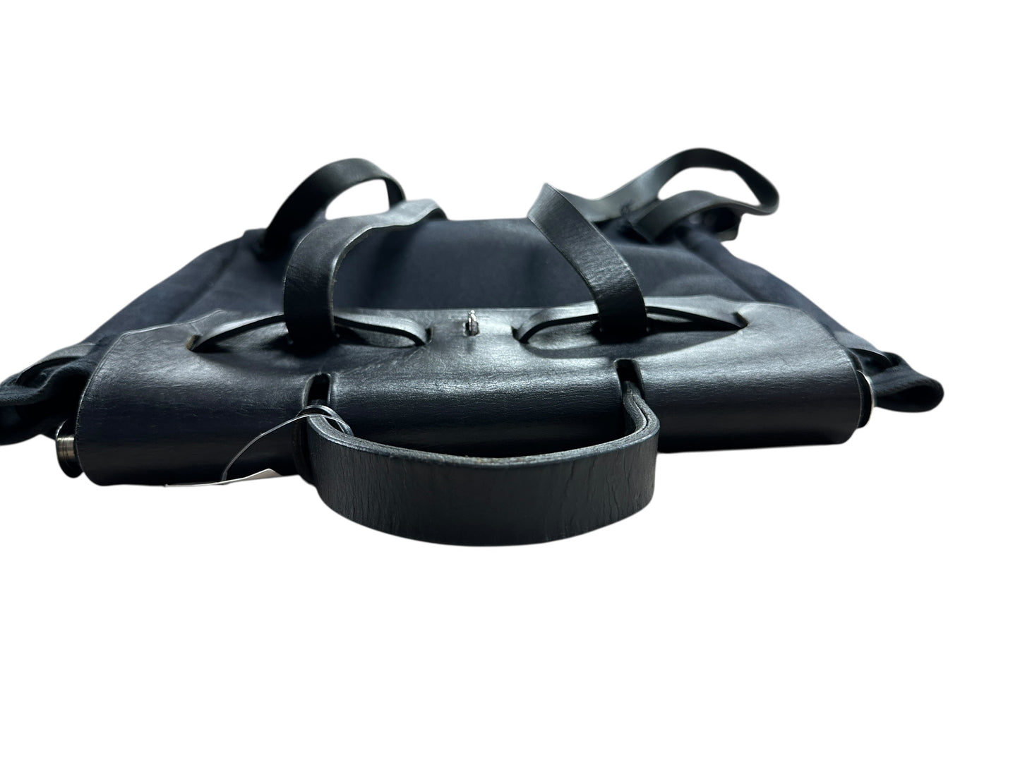 HERMES Herbag Black Canvas and Leather Shoulder Bag Silver Hardware HE338