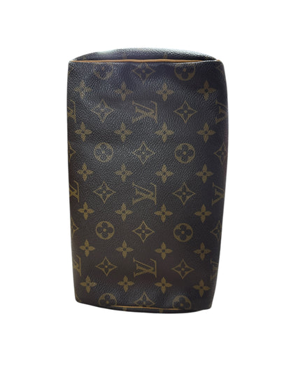 LOUIS VUITTON Monogram Speedy Handbag Brown Gold Hardware LO2122