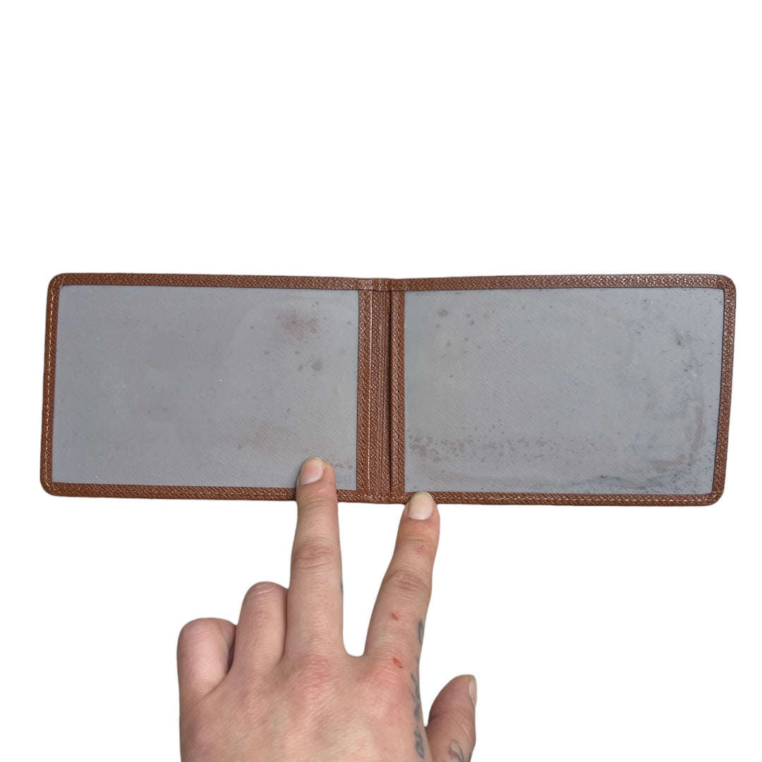 LOUIS VUITTON Taiga Leather ID Pass Case Brown LO2200