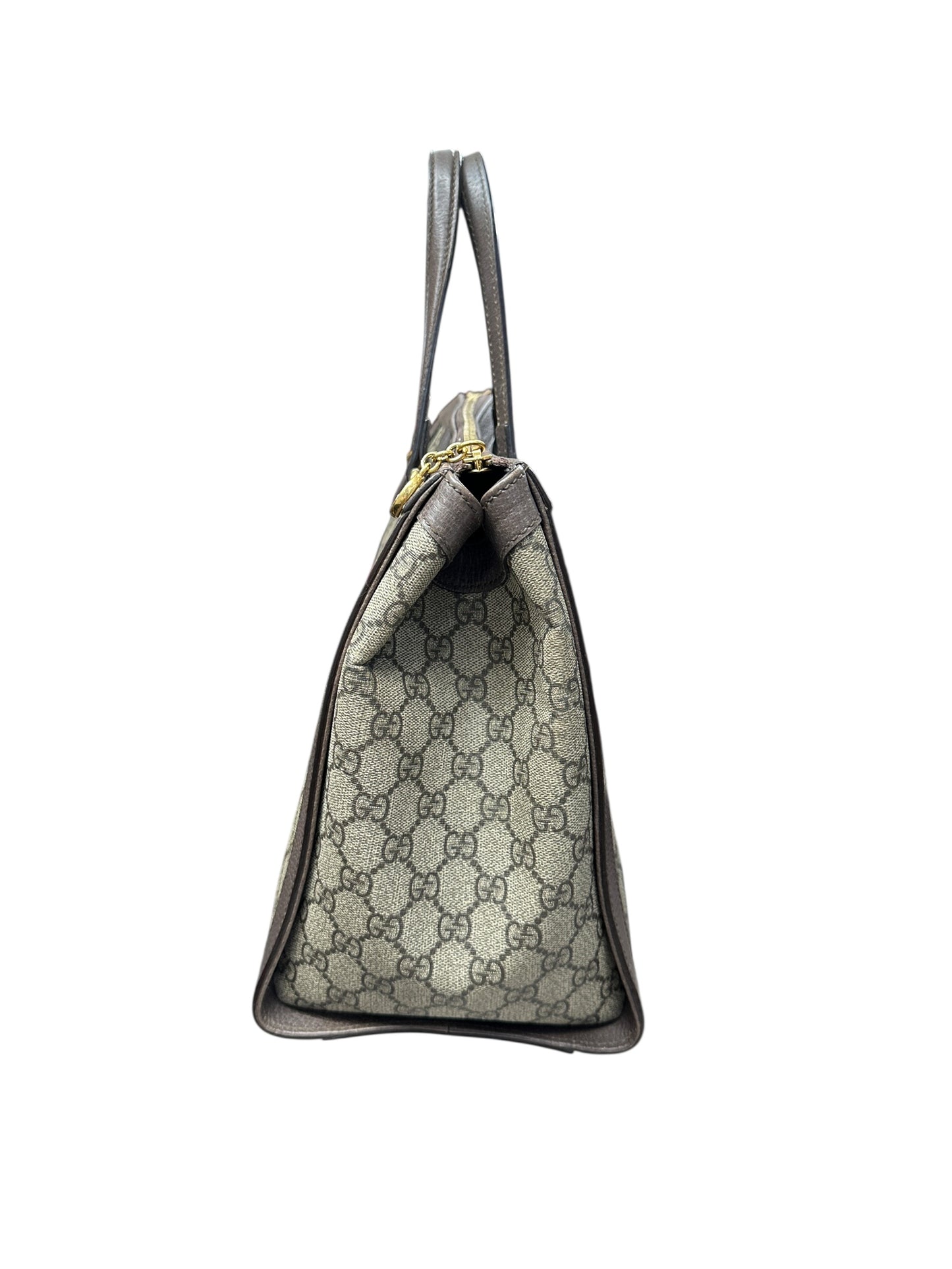 GUCCI GG Supreme Ophidia Tote Bag Beige/Brown Gold Hardware GU568