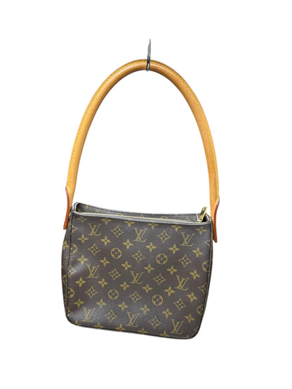 LOUIS VUITTON Monogram Looping MM Shoulder Bag Brown Gold Hardware LO2223