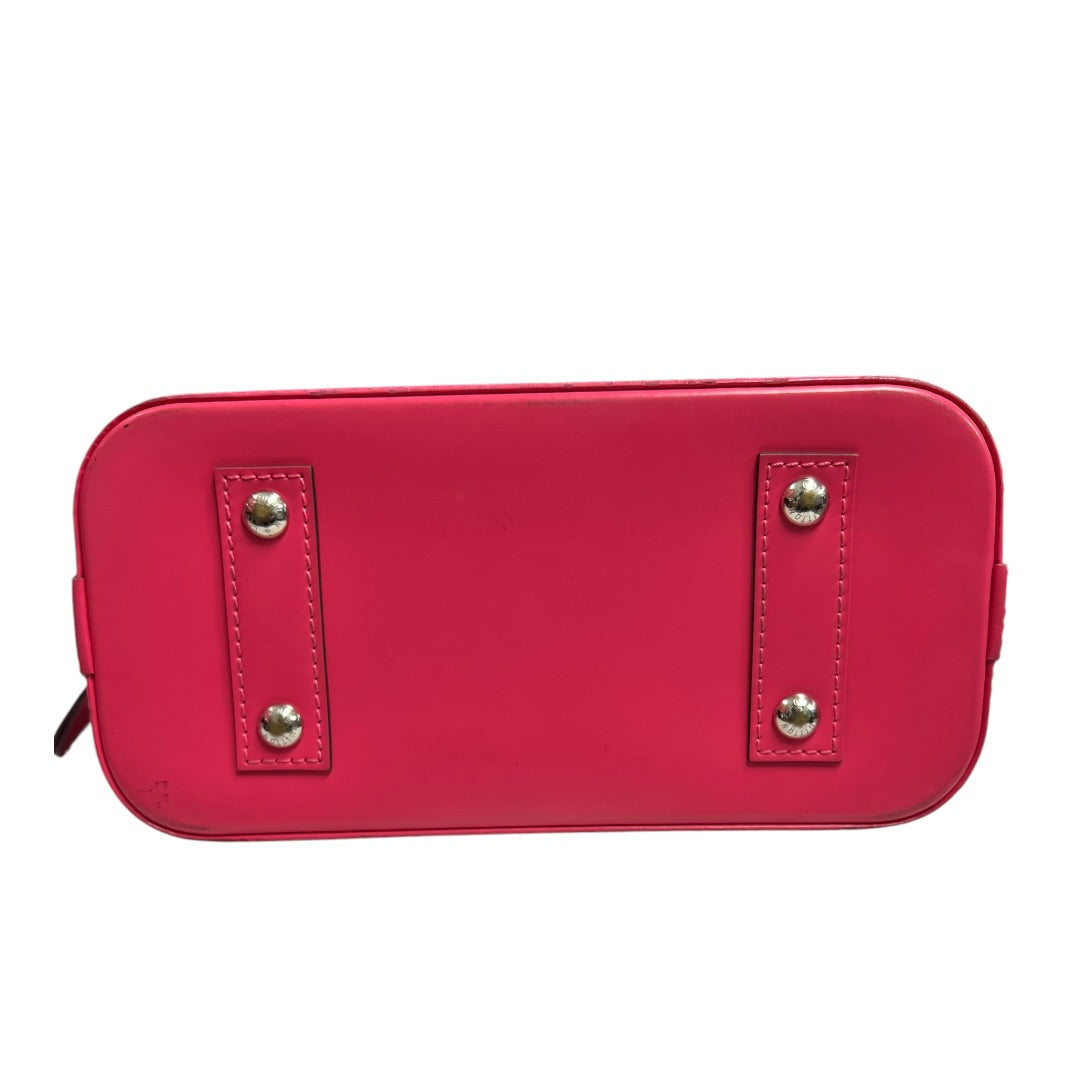 LOUIS VUITTON Epi Leather Alma BB Handbag Hot Pink Silver Hardware LO2259