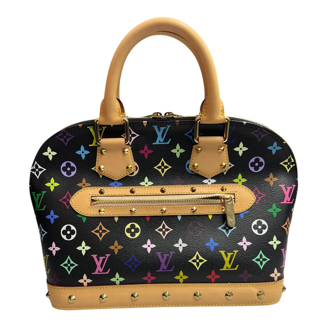 LOUIS VUITTON Multicolor Monogram Alma PM Handbag Black/Multicolor Gold Hardware LO2240