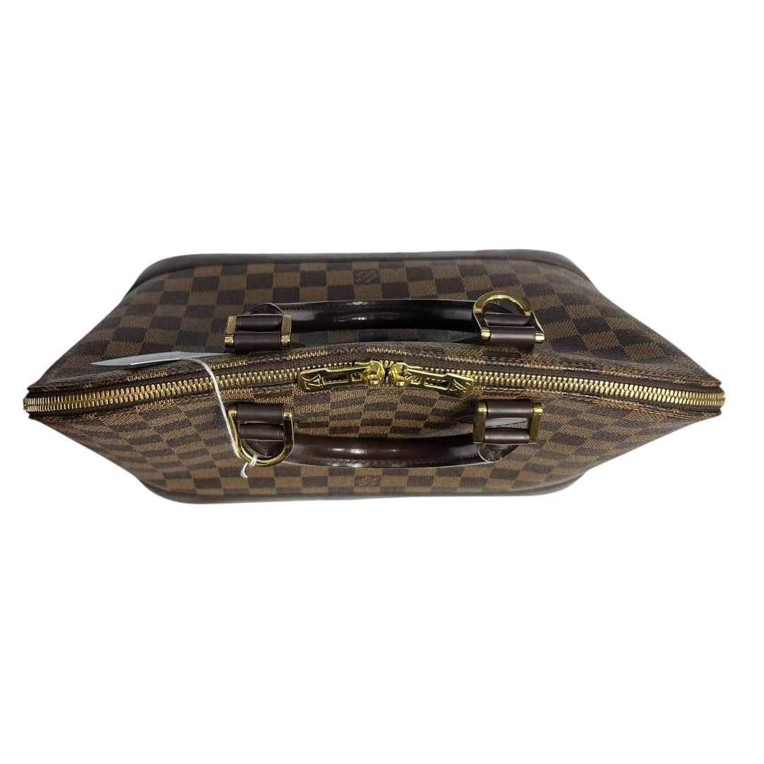 LOUIS VUITTON Damier Ebene Alma PM Handbag Brown Gold Hardware LO2264