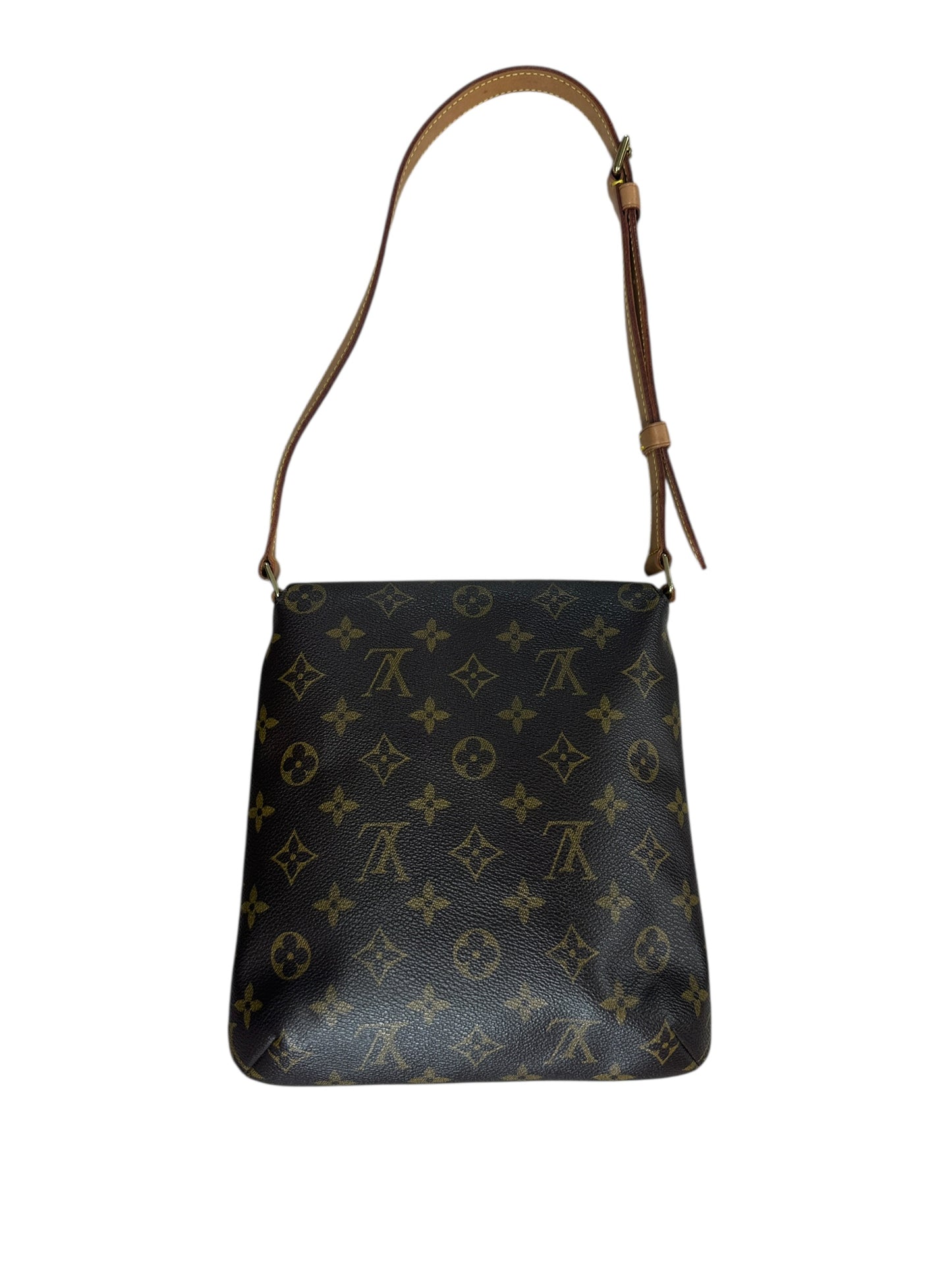 LOUIS VUITTON Monogram Musette Salsa Shoulder Bag Brown Gold Hardware LO2255