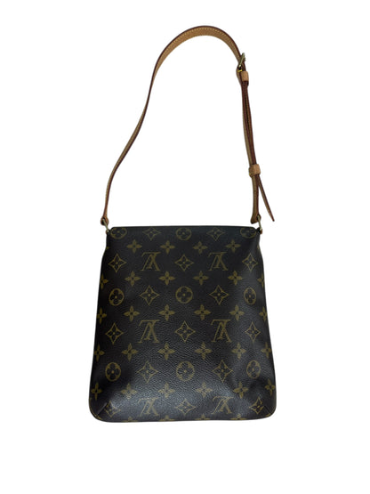 LOUIS VUITTON Monogram Musette Salsa Shoulder Bag Brown Gold Hardware LO2255