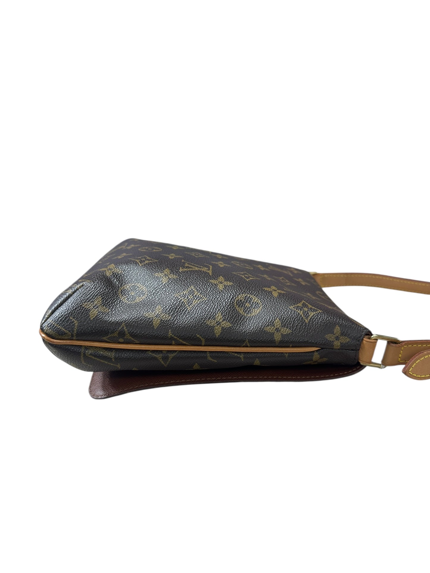 LOUIS VUITTON Monogram Musette Salsa Shoulder Bag Brown Gold Hardware LO2255