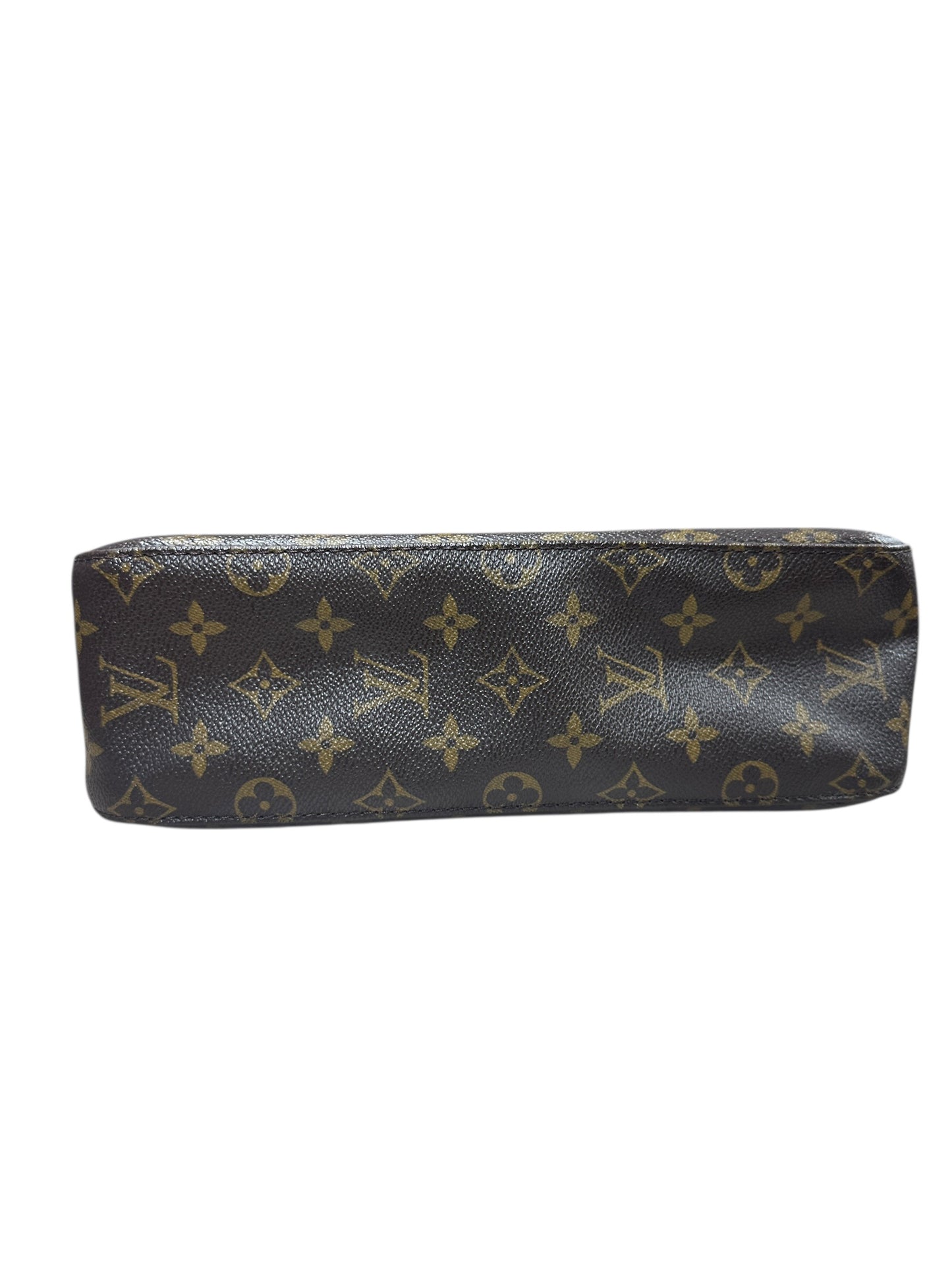 LOUIS VUITTON Monogram Mini Looping Shoulder Bag Brown Gold Hardware LO2276