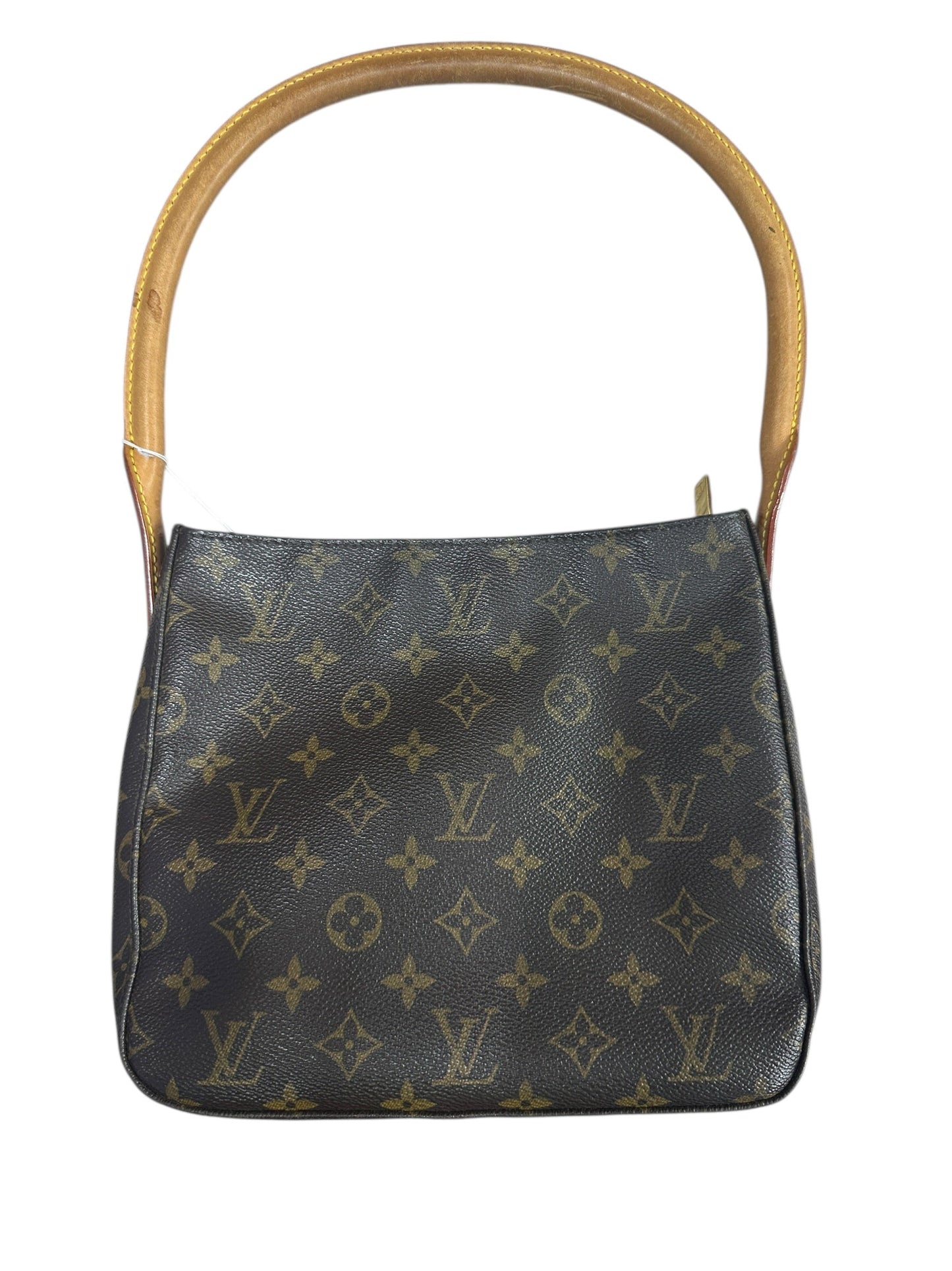 LOUIS VUITTON Monogram Looping MM Shoulder Bag Brown Gold Hardware LO2290