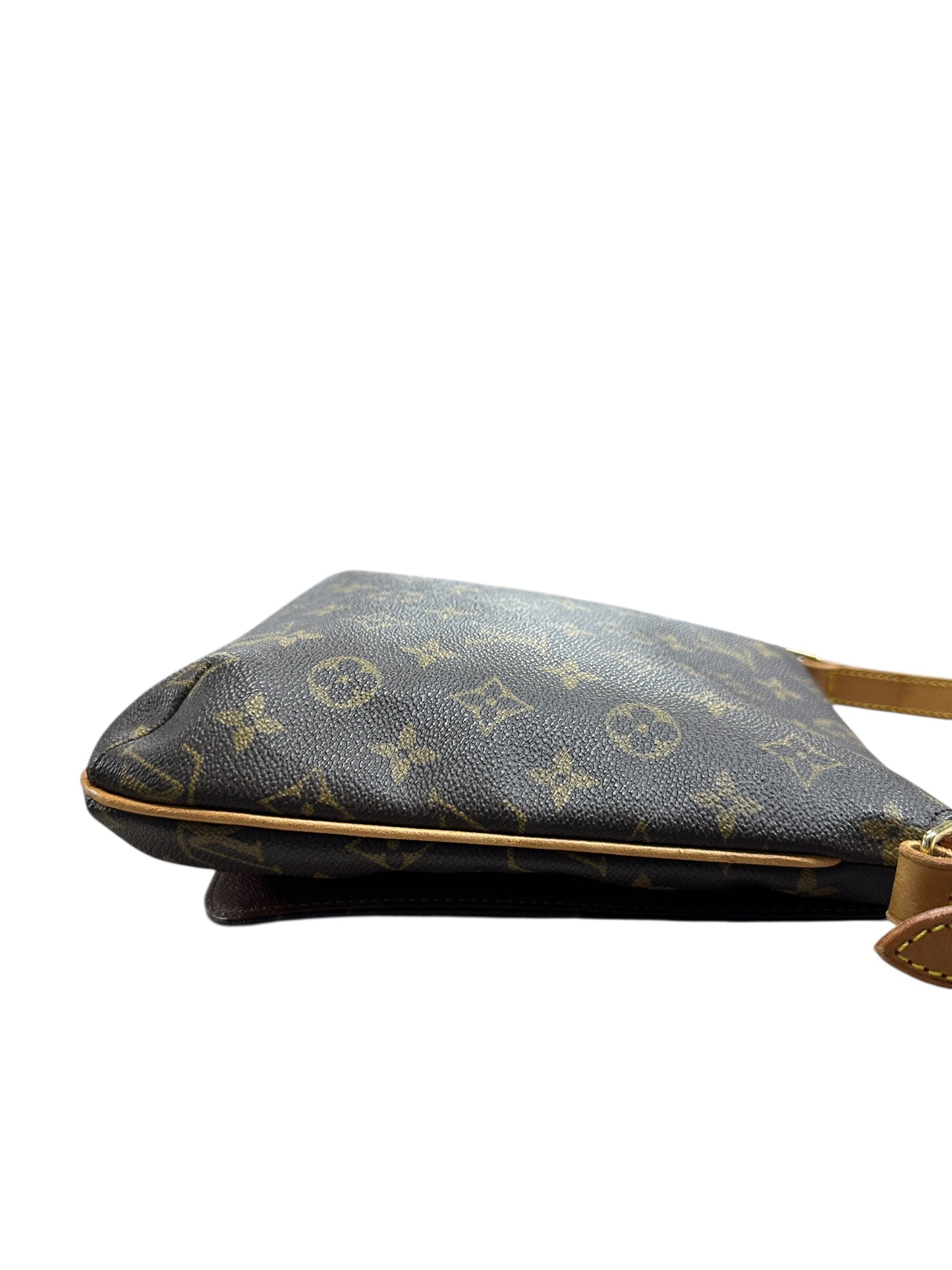 LOUIS VUITTON Monogram Musette Tango Shoulder Bag Brown Gold Hardware LO2242