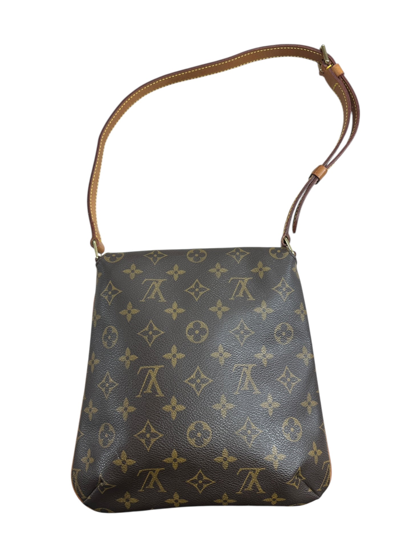 LOUIS VUITTON Monogram Musette Salsa Shoulder Bag Brown Gold Hardware LO2243