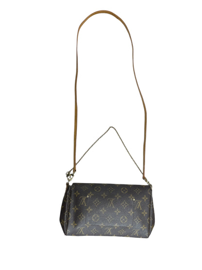 LOUIS VUITTON Monogram Favorite MM Crossbody Bag Brown Gold Hardware LO2244