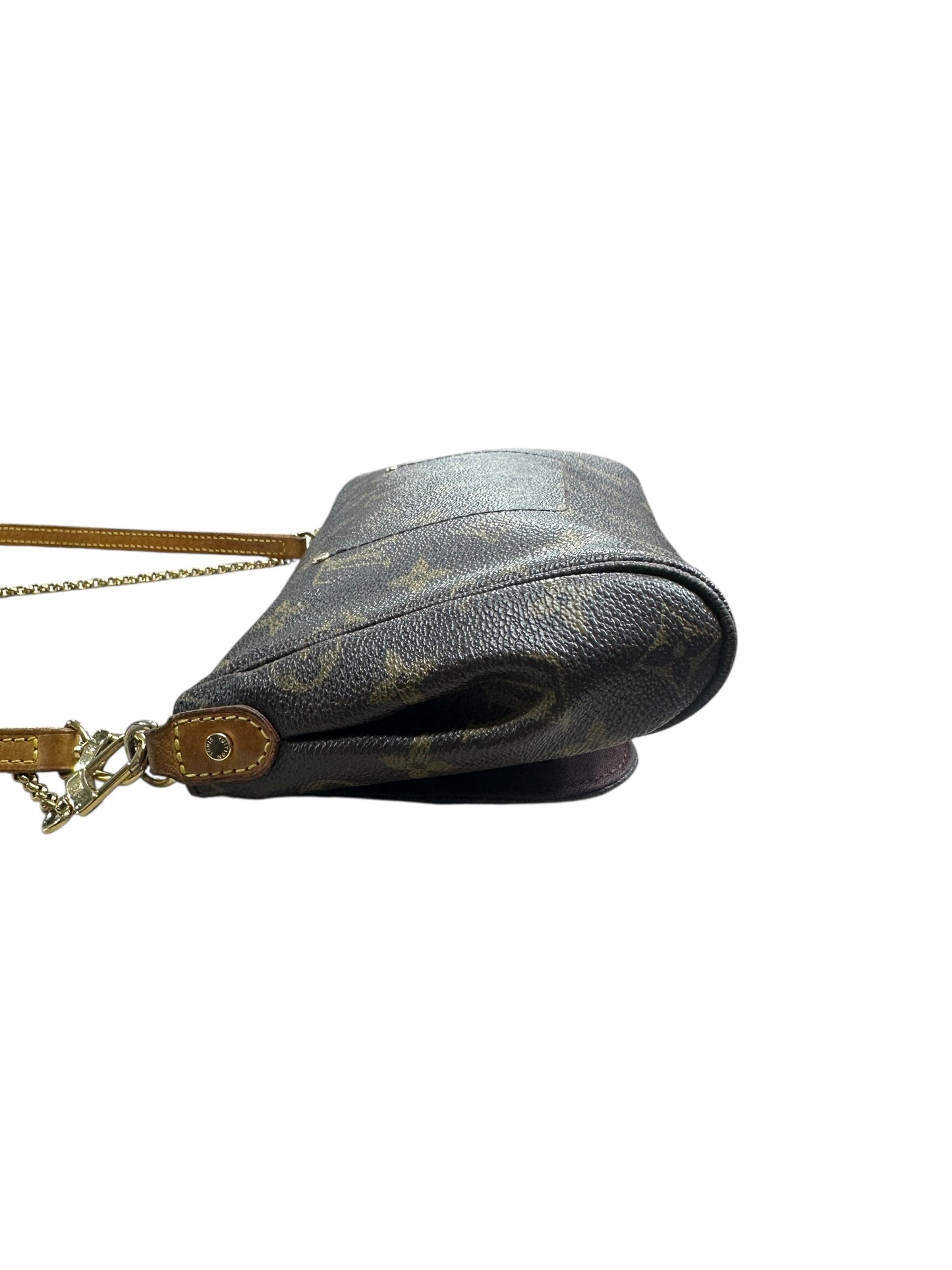 LOUIS VUITTON Monogram Favorite MM Crossbody Bag Brown Gold Hardware LO2244