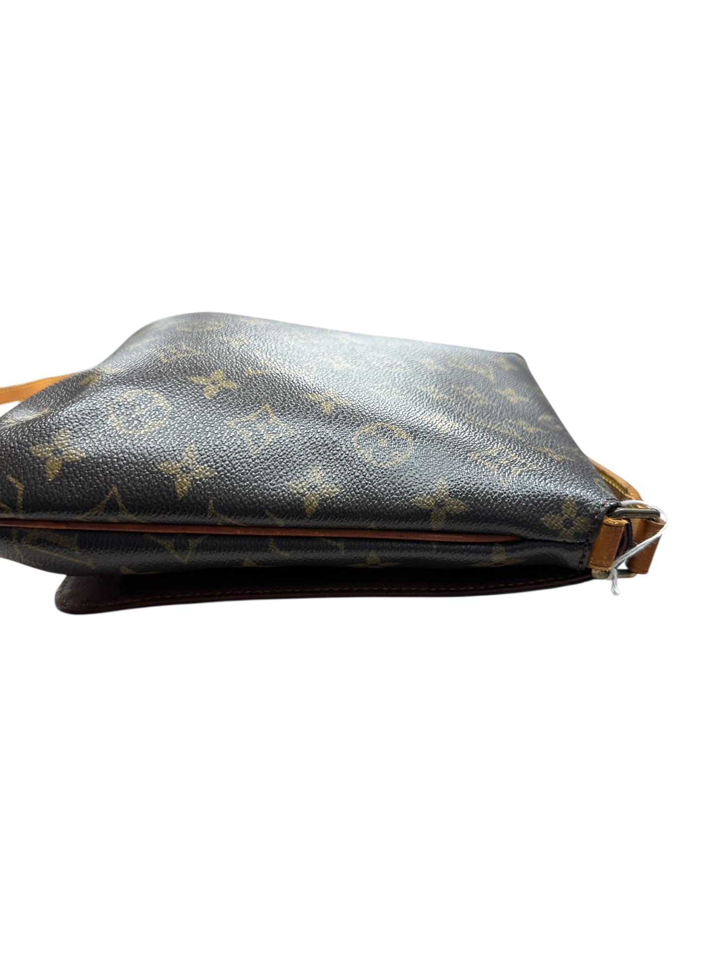 LOUIS VUITTON Monogram Musette Tango Shoulder Bag Brown Gold Hardware LO2257