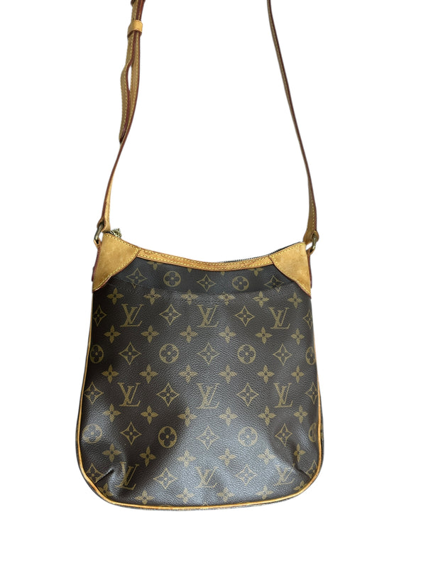 LOUIS VUITTON Monogram Odeon PM Crossbody Bag Brown Gold Hardware LO2265