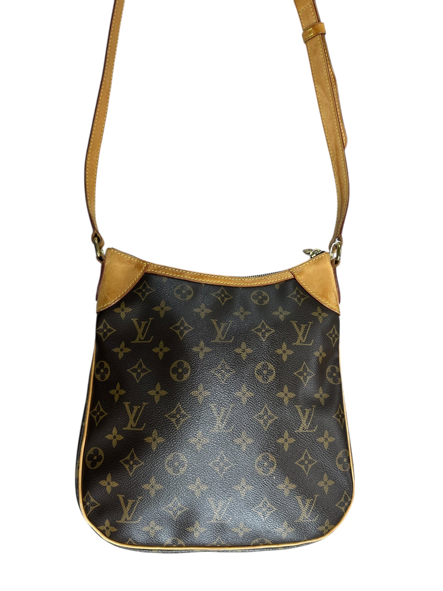 LOUIS VUITTON Monogram Odeon PM Crossbody Bag Brown Gold Hardware LO2265
