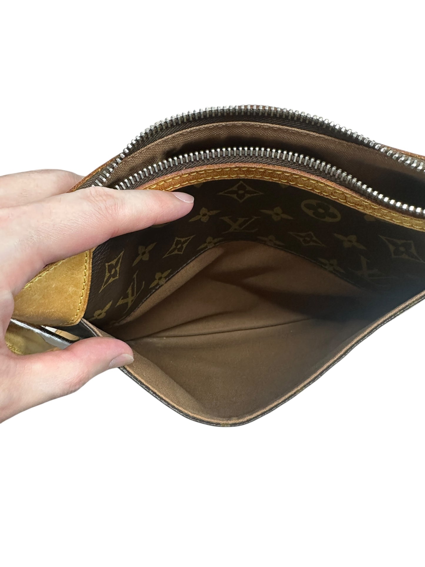 LOUIS VUITTON Monogram Odeon PM Crossbody Bag Brown Gold Hardware LO2265