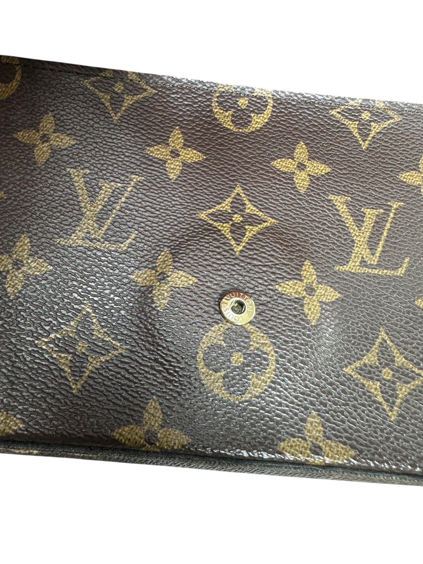 LOUIS VUITTON Monogram Zippy Wallet Brown Gold Hardware LO2268