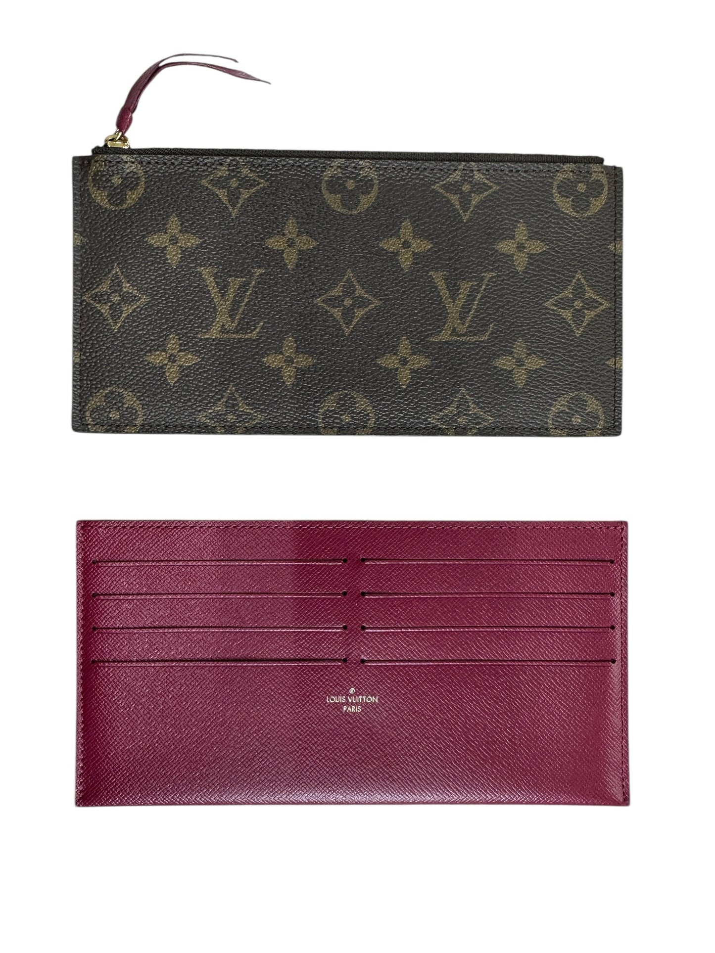LOUIS VUITTON Monogram Felicie Pochette Crossbody Bag Brown Gold Hardware LO2284