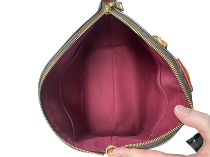 LOUIS VUITTON Monogram Lockit PM Handbag Brown Gold Hardware LO2274