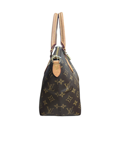 LOUIS VUITTON Monogram Lockit PM Handbag Brown Gold Hardware LO2274