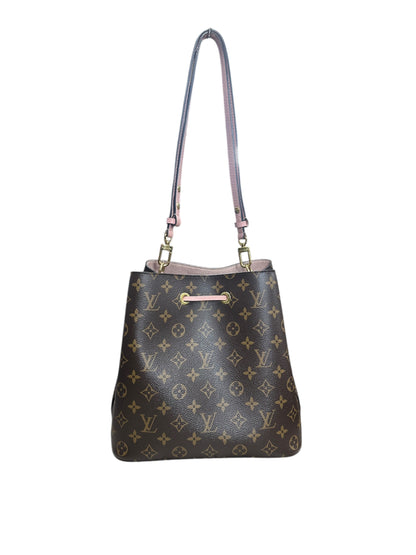 LOUIS VUITTON Monogram NeoNoe BB Shoulder Bag Brown/Pink Gold Hardware LO2252