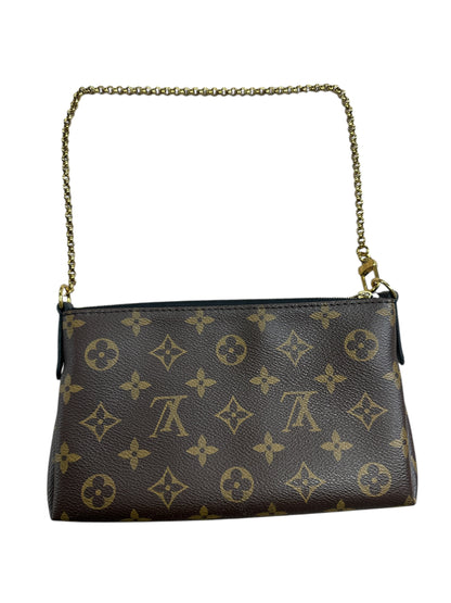 LOUIS VUITTON Monogram Pallas Clutch Brown Gold Hardware LO2248