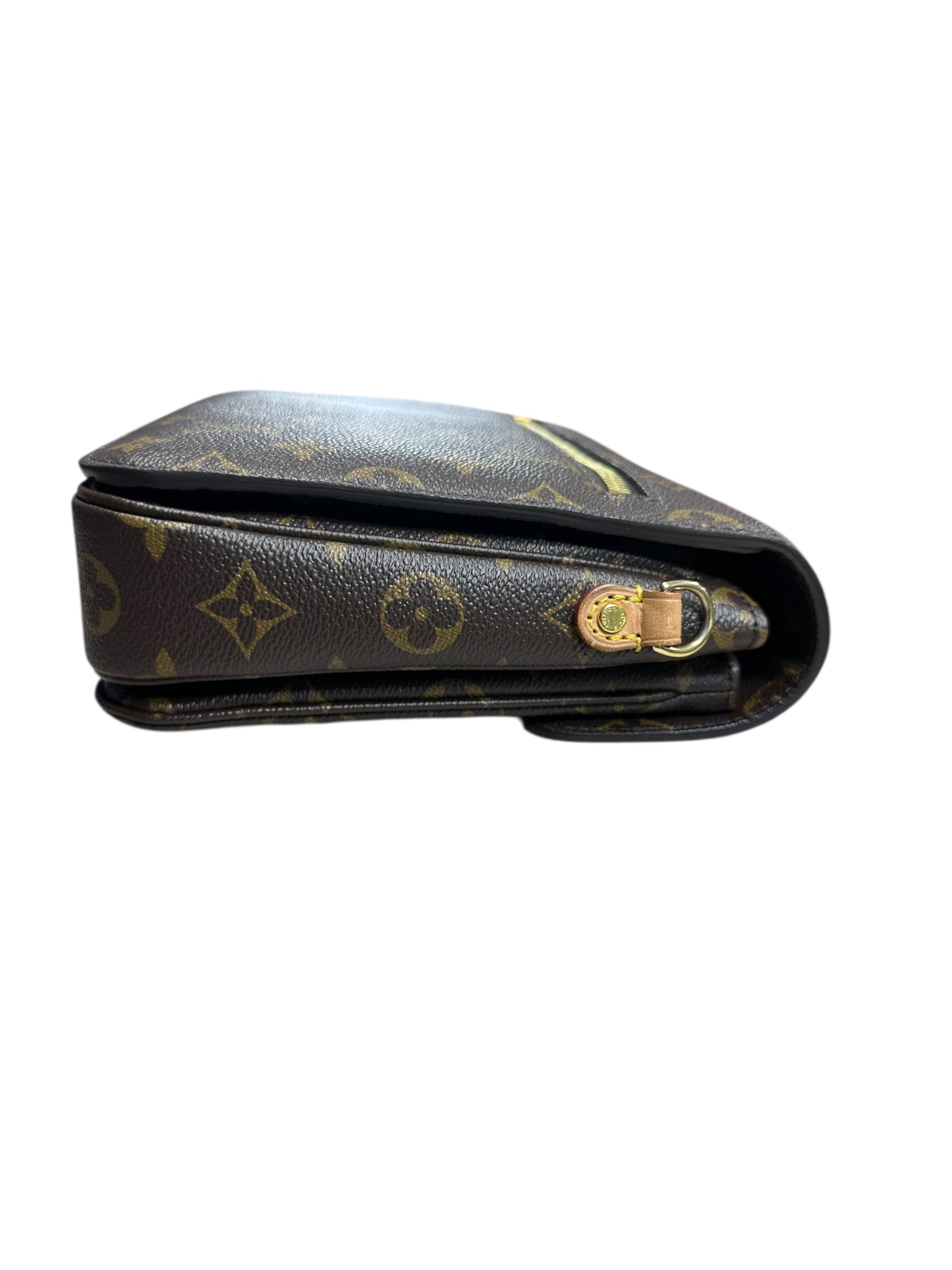 LOUIS VUITTON Monogram Pochette Metis Crossbody Bag Brown Gold Hardware LO2237